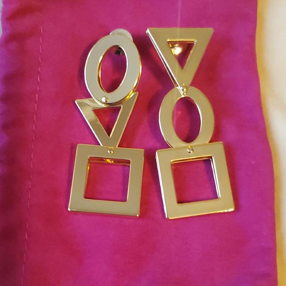 Sassy Jones Gold Geometric Earrings
